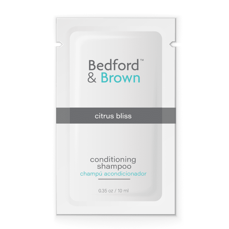 Bedford & Brown Citrus Paquete de Champu Acondicionador 10 mL. - 500 Piezas/Caja