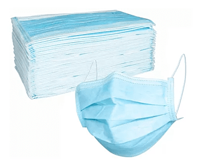 Cubrebocas Desechables de 3 Capas, Azules - 50/Caja